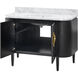 Briallen 48 X 34.25 inch Caviar Black/Natural/White/Light Antique Brass Vanity with Undermount Sink