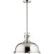Hinge 1 Light 16.5 inch Satin Nickel Pendant Ceiling Light, Hinge