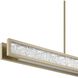 Courtney LED 48 inch Champagne Gold Linear Chandelier Ceiling Light