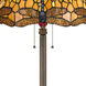 Tiffany 60 inch 60 watt Antique Brass Floor Lamp Portable Light