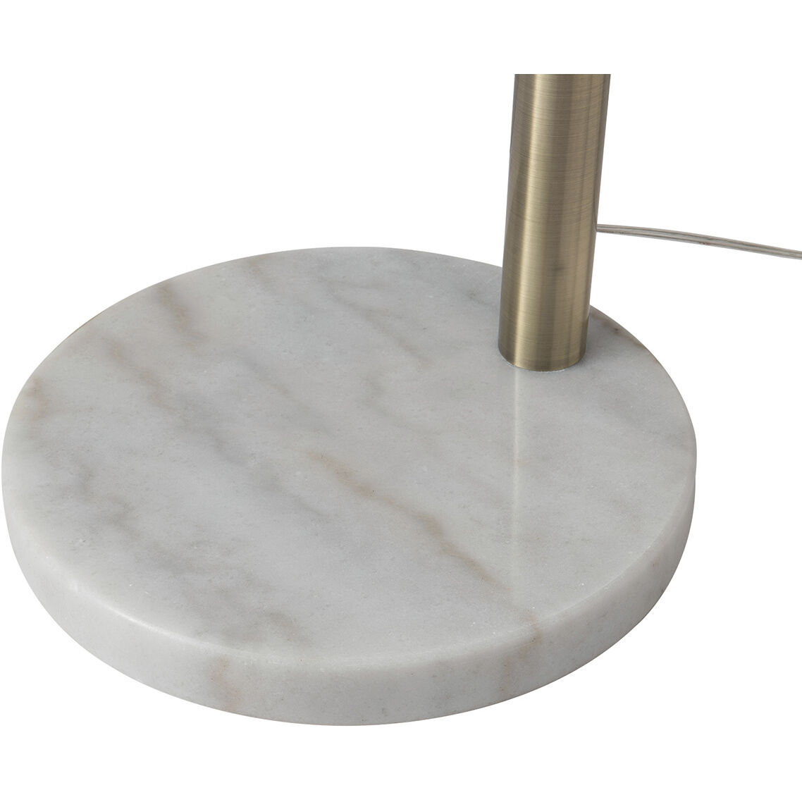 Moraga 85 inch 60.00 watt Walnut and Weathered Brass with Black Arc Floor Lamp Portable Light