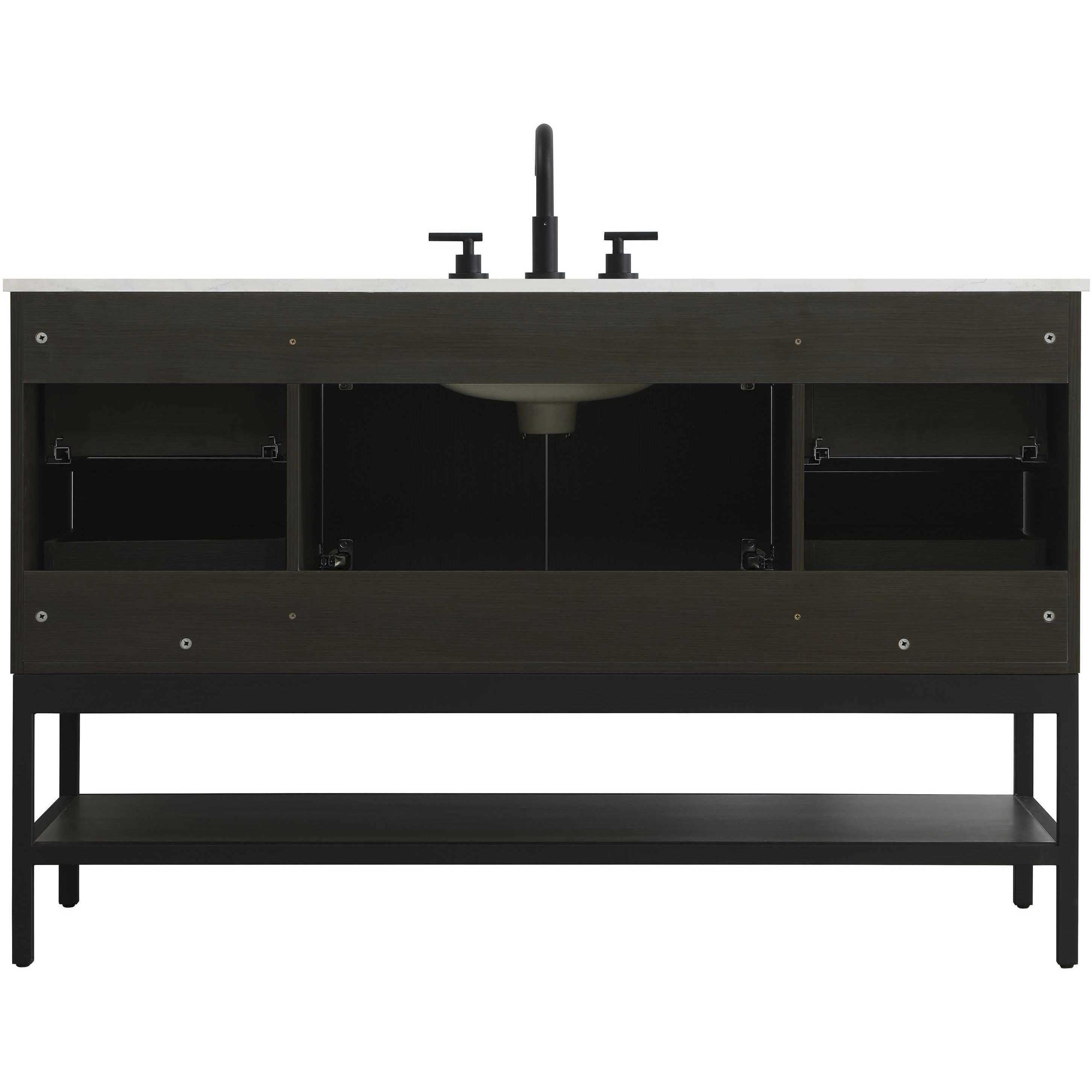 Lennox 54 X 34 inch Mocha Brown Bathroom Vanity Cabinet