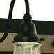 Houghton 3 Light 21 inch Matte Black and Antique Brass Sconce Wall Light