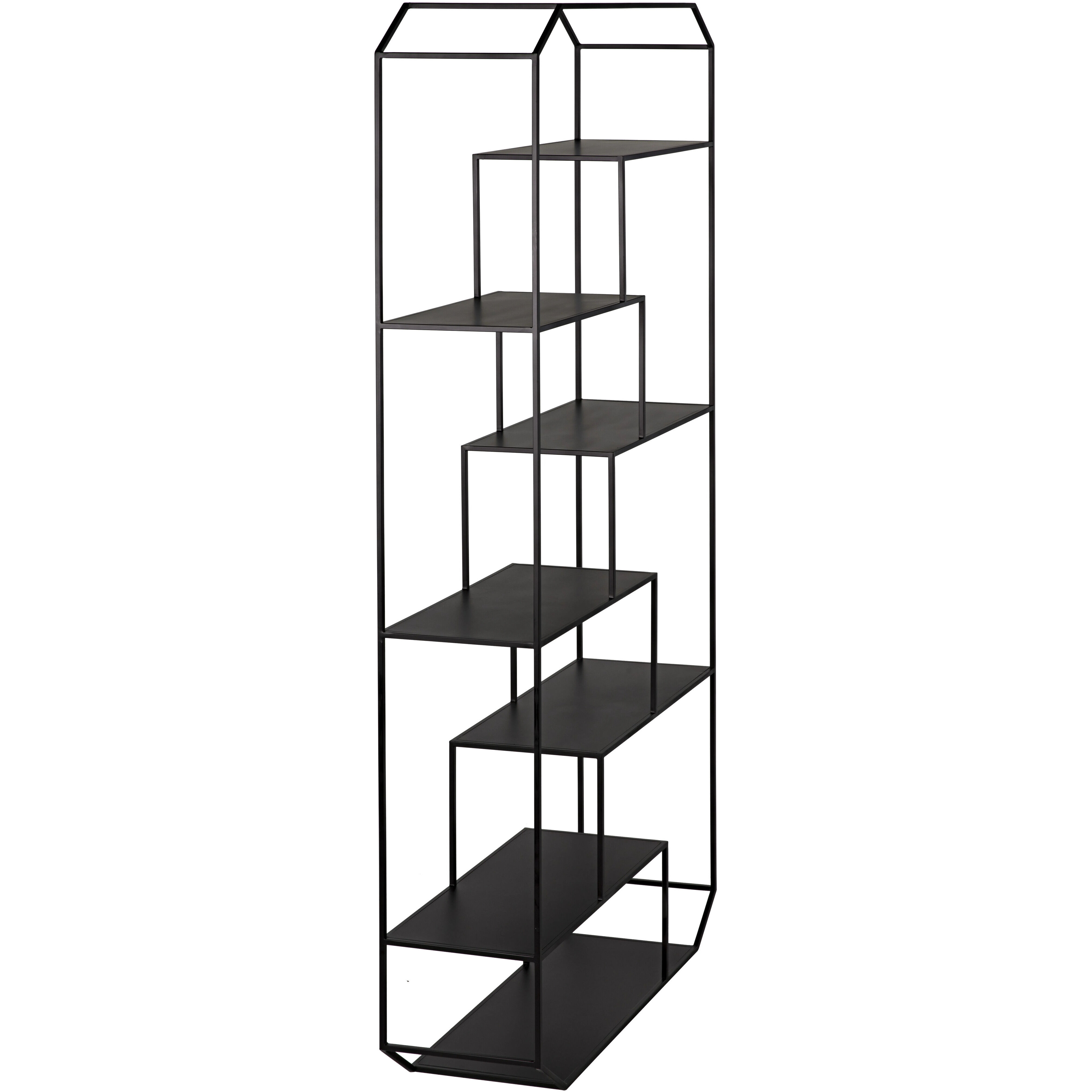 Marquise Matte Black Bookcase