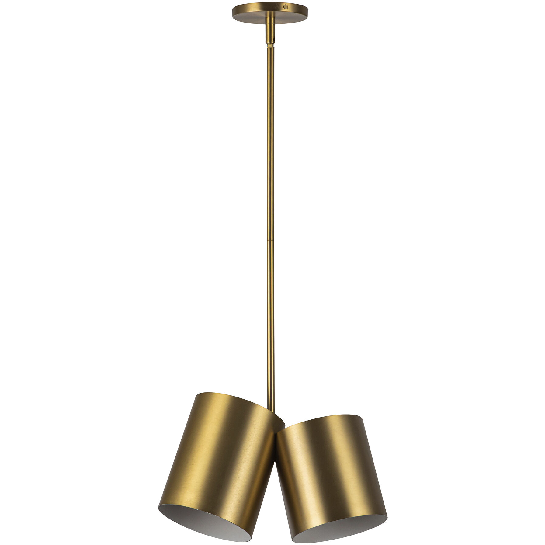 Keiko 2 Light 6 inch Brushed Gold Pendant Ceiling Light