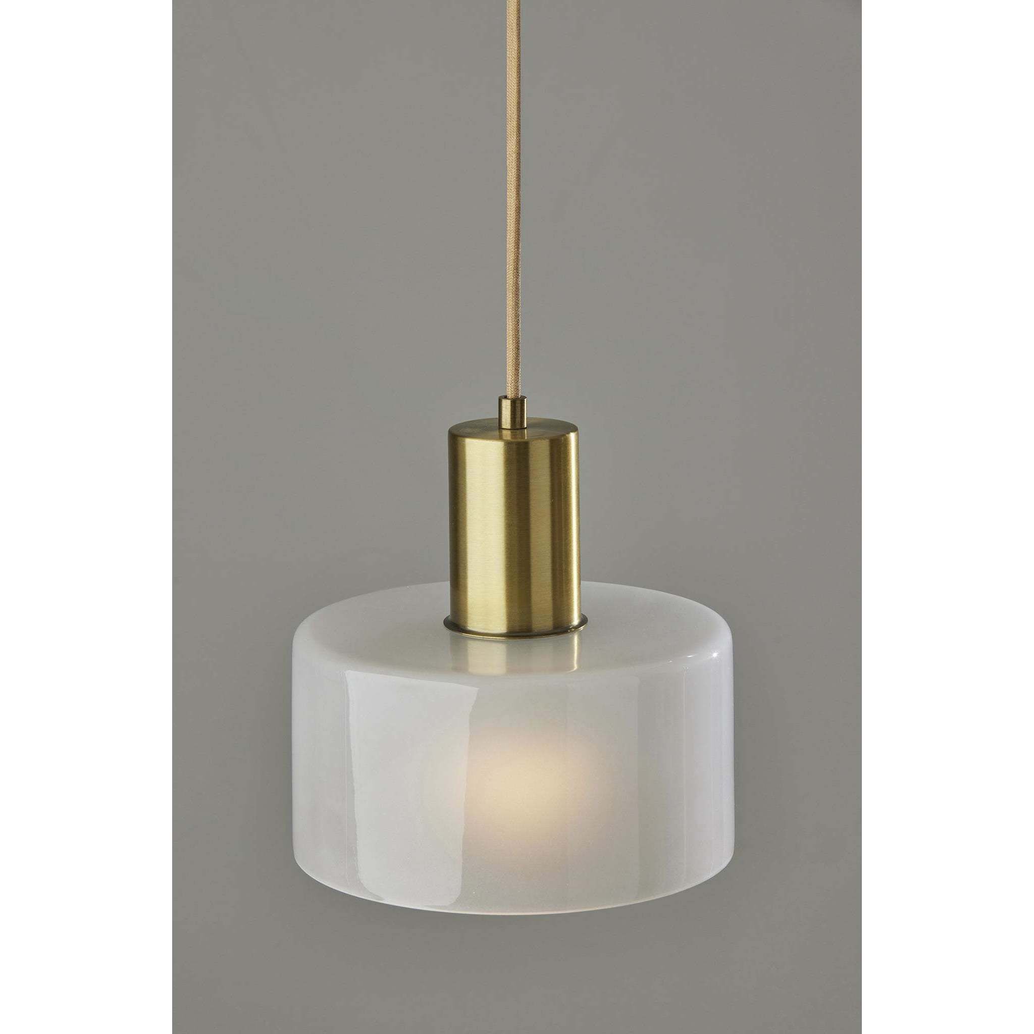 Rhodes 9 inch Antique Brass Pendant Ceiling Light