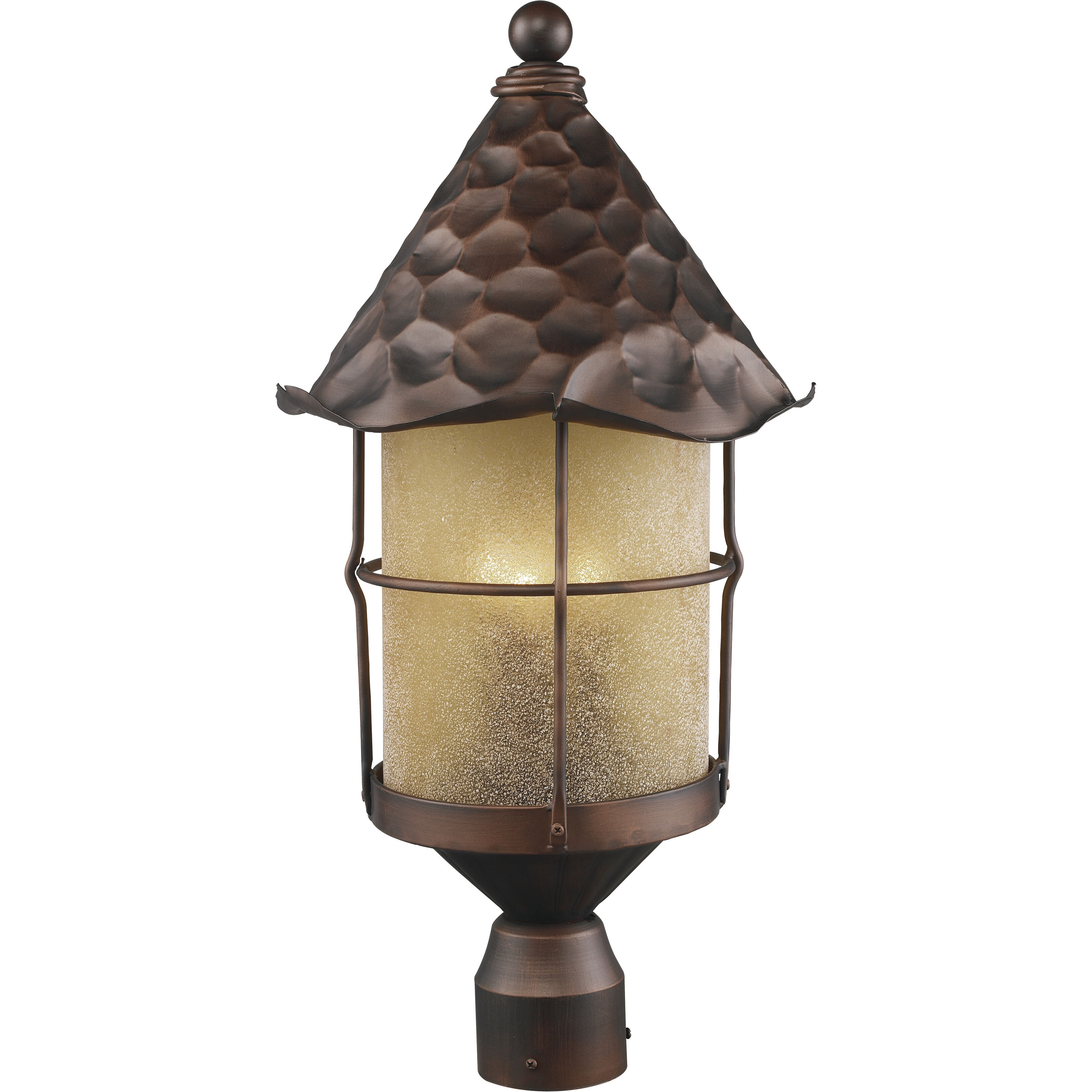 Rustica 3 Light 26 inch Antique Copper Outdoor Post Light