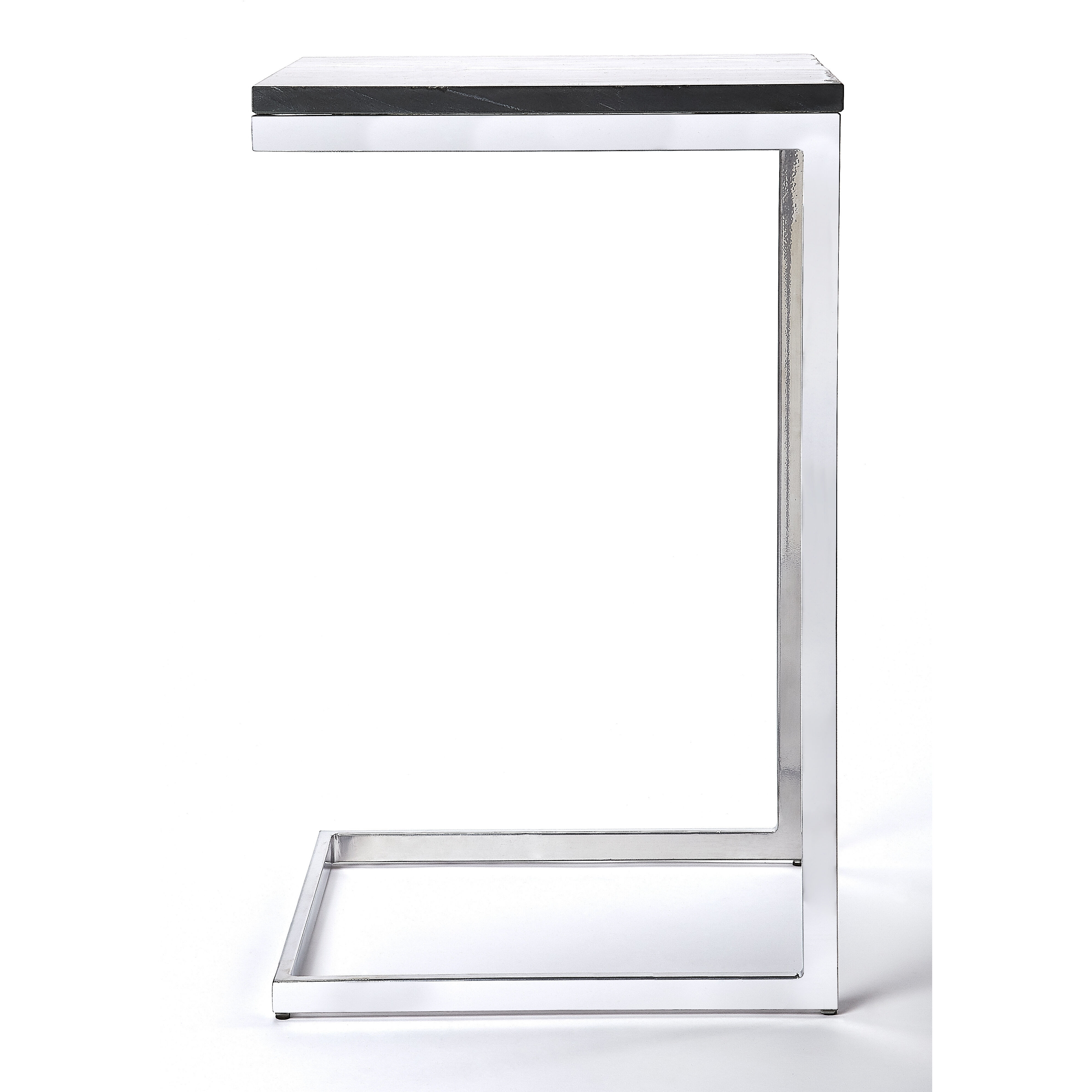 Butler Loft Lawler Nickel Metal & Black Marble 26 X 16 inch Black Stone Accent Table