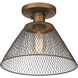 Yep Carver 1 Light 10 inch Copper Patina Semi-Flush Mount Ceiling Light