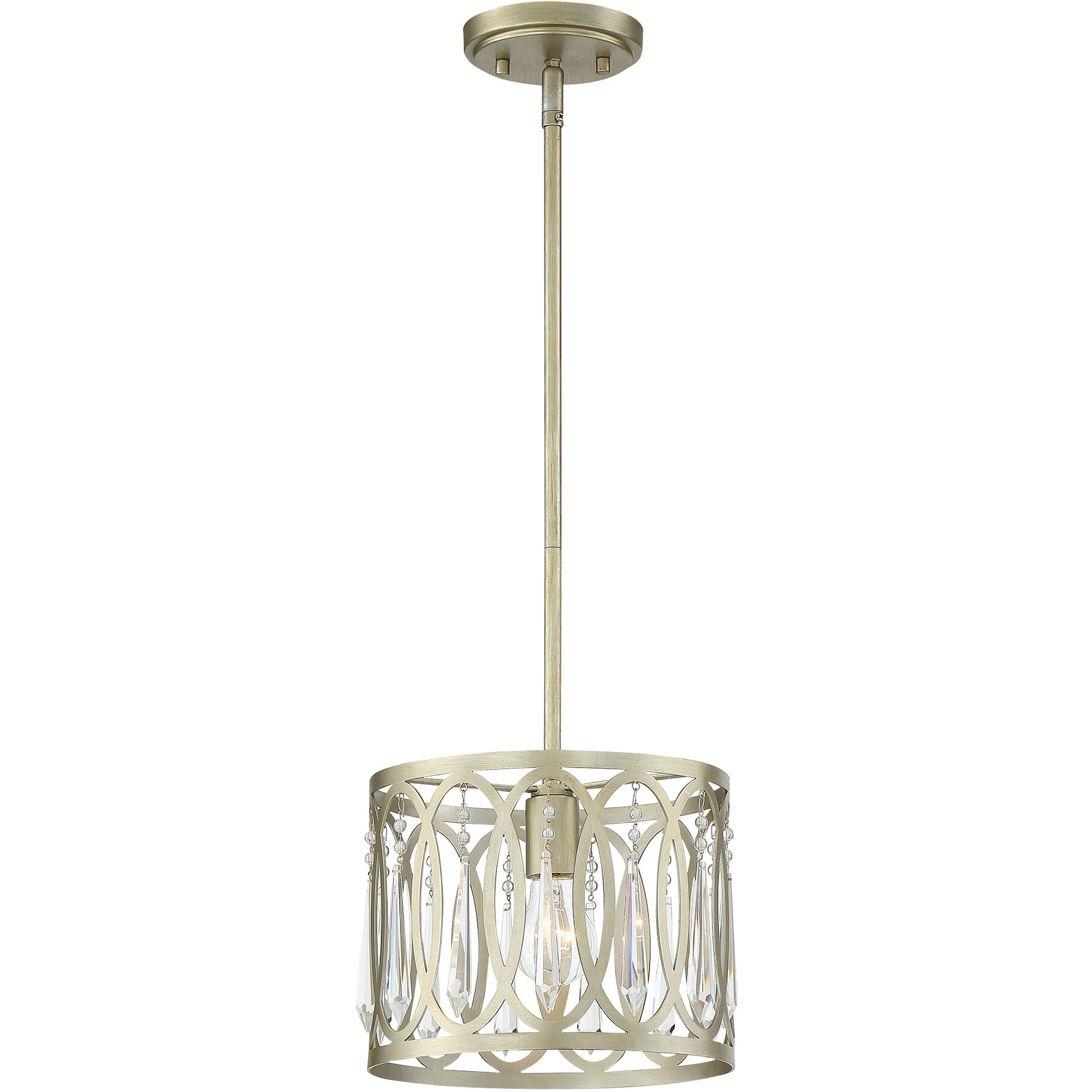 Hutton 1 Light 10 inch Sterling Gold Mini Pendant Ceiling Light
