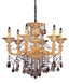 Mendelsshon 6 Light 29 inch Two-tone Gold/24K Chandelier Ceiling Light