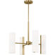 Drew & Jonathan Capalino 8 Light 24 inch Satin Brass Chandelier Ceiling Light