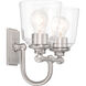 Antonia 2 Light 17.38 inch Brushed Nickel Bath Vanity Light Wall Light