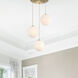 Pixie LED 28 inch Brushed Gold Chandelier Ceiling Light