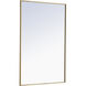 Monet 42 X 28 inch Brass Wall Mirror