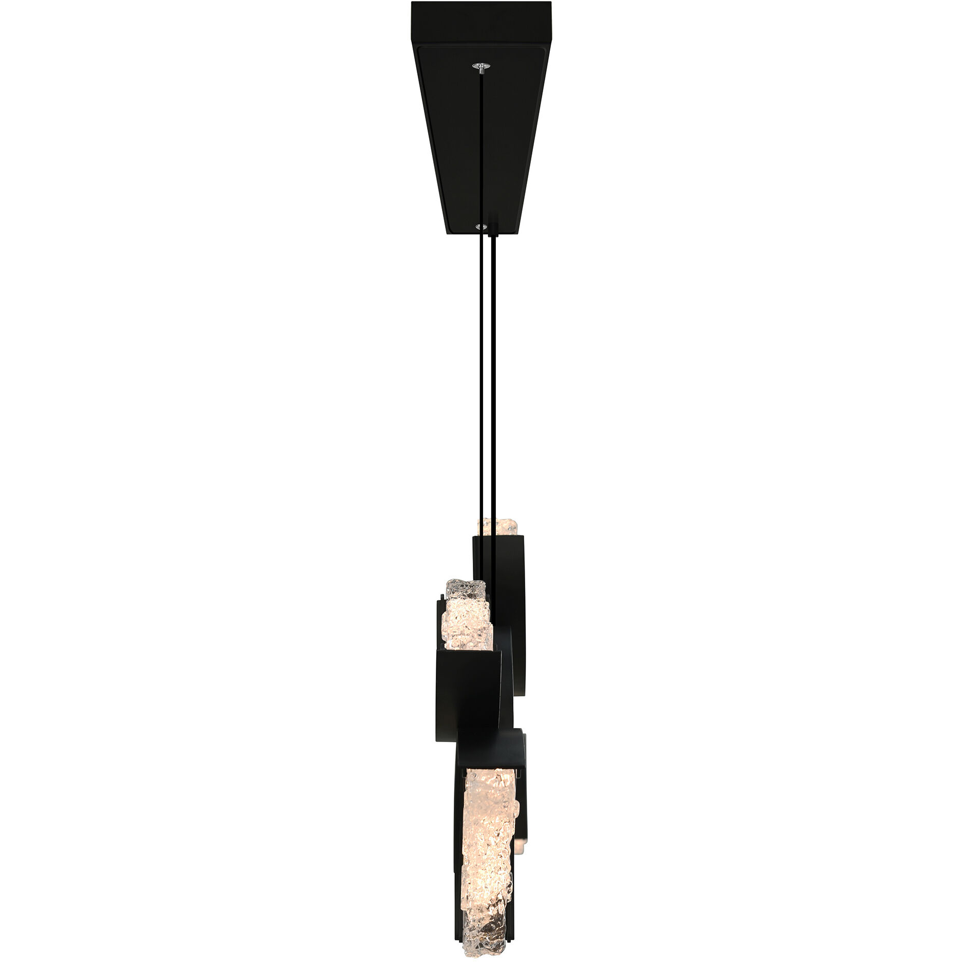 Moon LED 54 inch Black Chandelier Ceiling Light