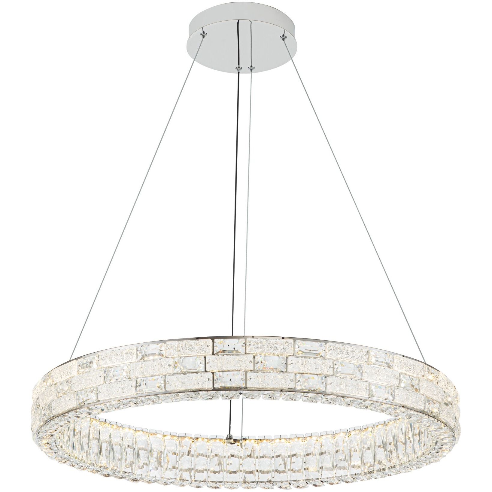 Elegance LED 29.92 inch Polished Nickel Chandelier Ceiling Light