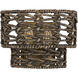Silencio 2 Light 11 inch Riviera Brass Wall Sconce Wall Light