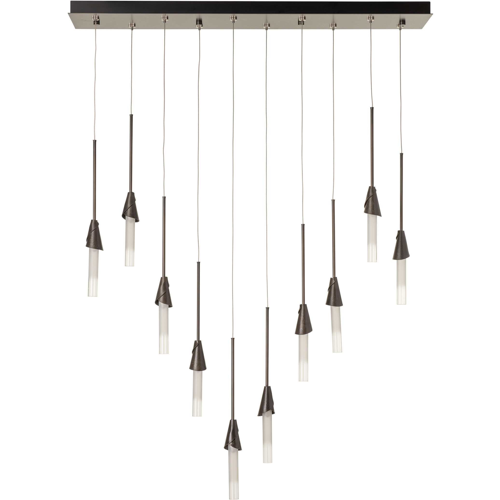 Lilium 10 Light 44.5 inch Dark Smoke Linear Pendant Ceiling Light