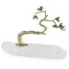 Winding Brass Tree 19.75 X 14.25 inch Sculpture, on Selenite, II