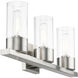 Carson 3 Light 23 inch Brushed Nickel Vanity Sconce Wall Light