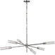 AERIN Casoria LED 45.75 inch Polished Nickel Radial Chandelier Ceiling Light, XL