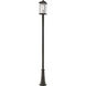 Portland 1 Light 117.25 inch Oil Rubbed Bronze Outdoor Post Mounted Fixture in Clear Beveled Glass, 18