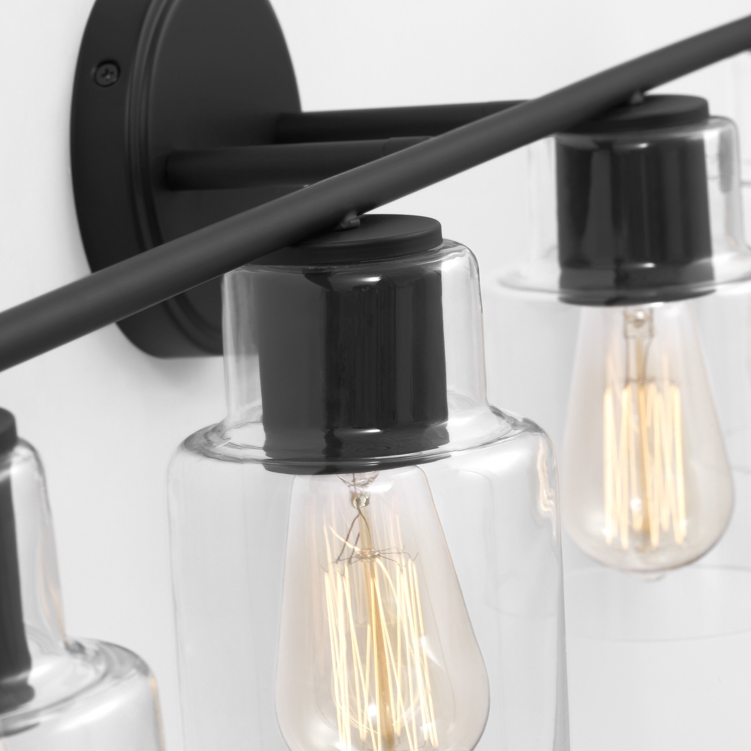 Drew & Jonathan Sayward 4 Light 32.38 inch Midnight Black Wall Bath Fixture Wall Light