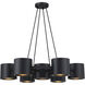 Fleur Oasis LED 30 inch Matte Black Chandelier Ceiling Light