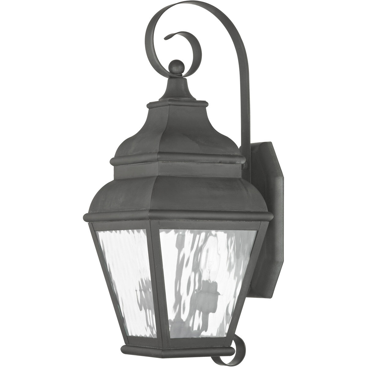 Exeter 2 Light 22 inch Charcoal Outdoor Wall Lantern