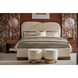 Origins 18 inch Sesame Ottoman, Wooden, Upholstered