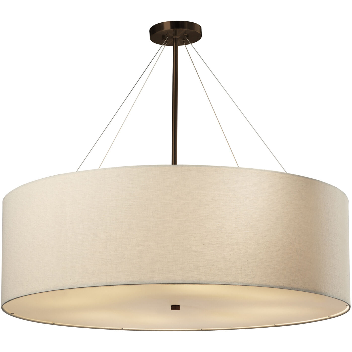 Textile LED 36 inch Dark Bronze Pendant Ceiling Light