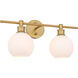 Collier 2 Light 19 inch Brass Wall sconce Wall Light