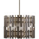 Myers 4 Light 21 inch Antique Brass Drum Pendant Ceiling Light