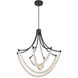 Pearl LED 39.25 inch Dark Matte Black Chandelier Ceiling Light