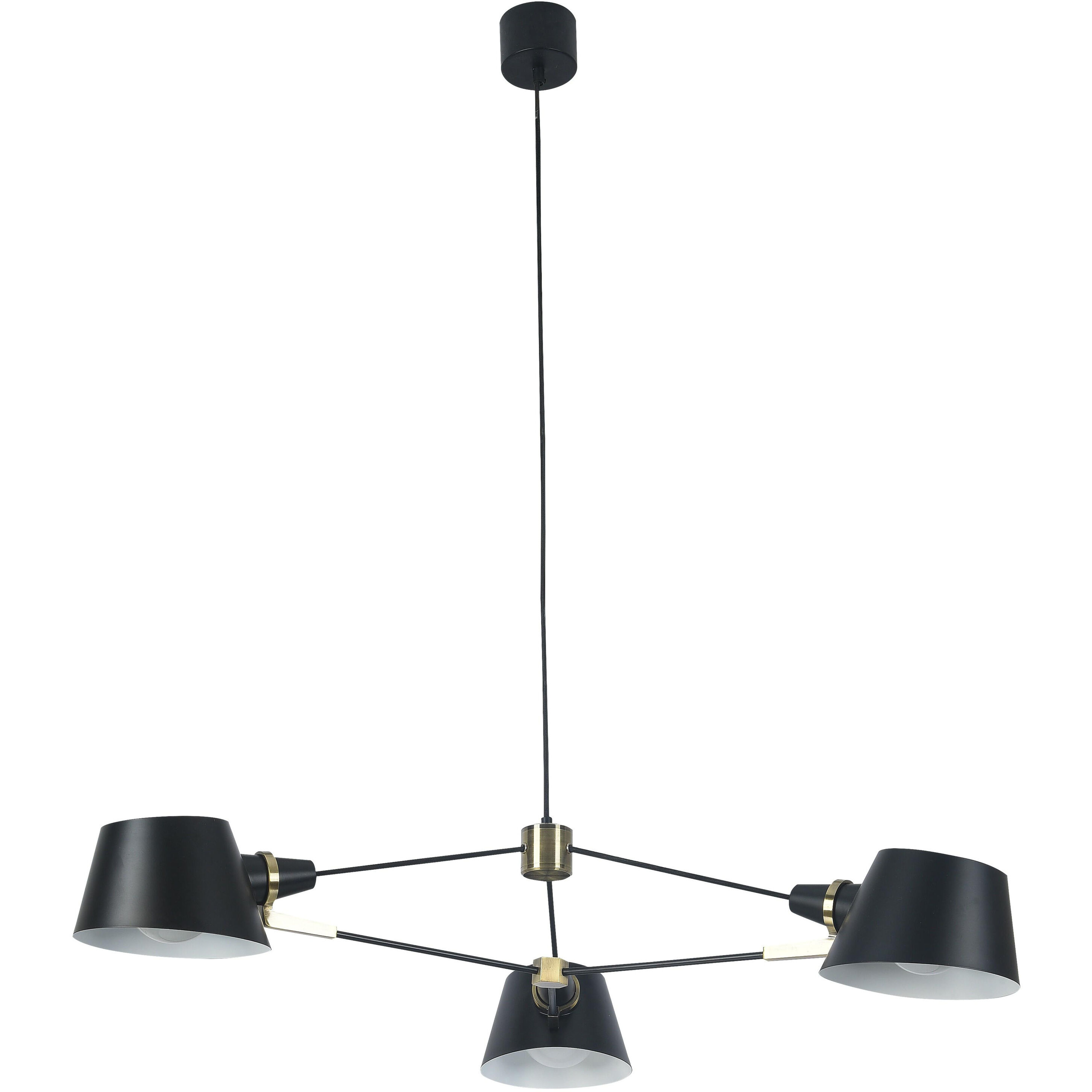 Canada 3 Light 31.5 inch Black Chandelier Ceiling Light