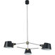 Canada 3 Light 31.5 inch Black Chandelier Ceiling Light