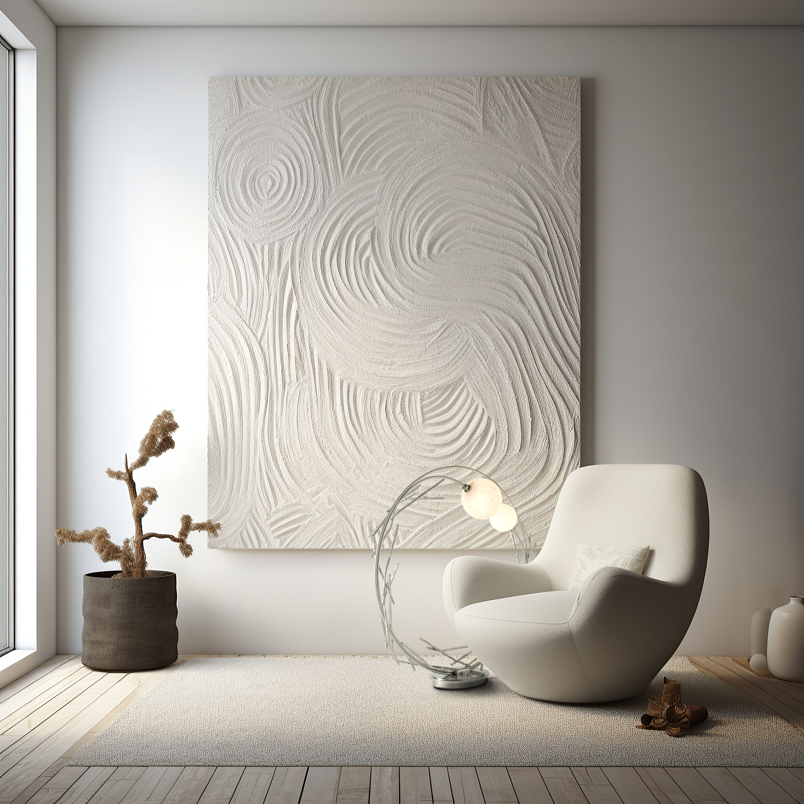 Brindille 36.6 inch 5 watt Sterling Table Lamp Portable Light