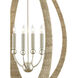 Menorca 4 Light 19.5 inch Contemporary Silver Leaf Chandelier Ceiling Light, Medium