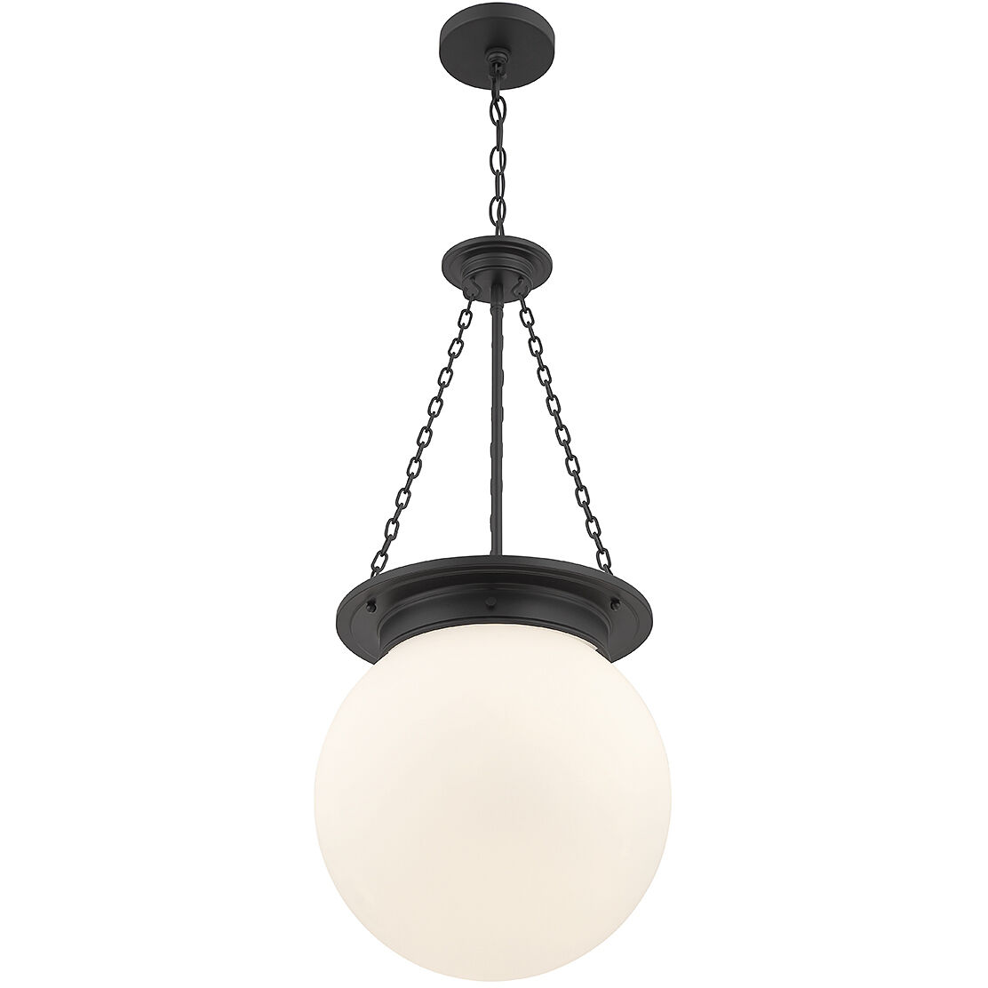 Manor 3 Light 13.5 inch Matte Black Pendant Ceiling Light