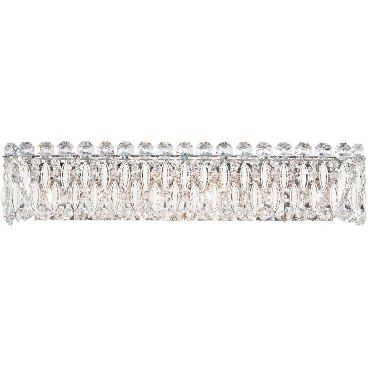 Sarella 6 Light White Wall Sconce Wall Light in Swarovski