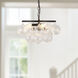Alora Mood Faye 3 Light 17.75 inch Matte Black Chandelier Ceiling Light in Clear Ribbed Glass