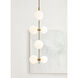 Sean Lavin ModernRail LED 12.8 inch Aged Brass Pendant Ceiling Light in 24V Surface Canopy, Glass Orbs, Integrated LED