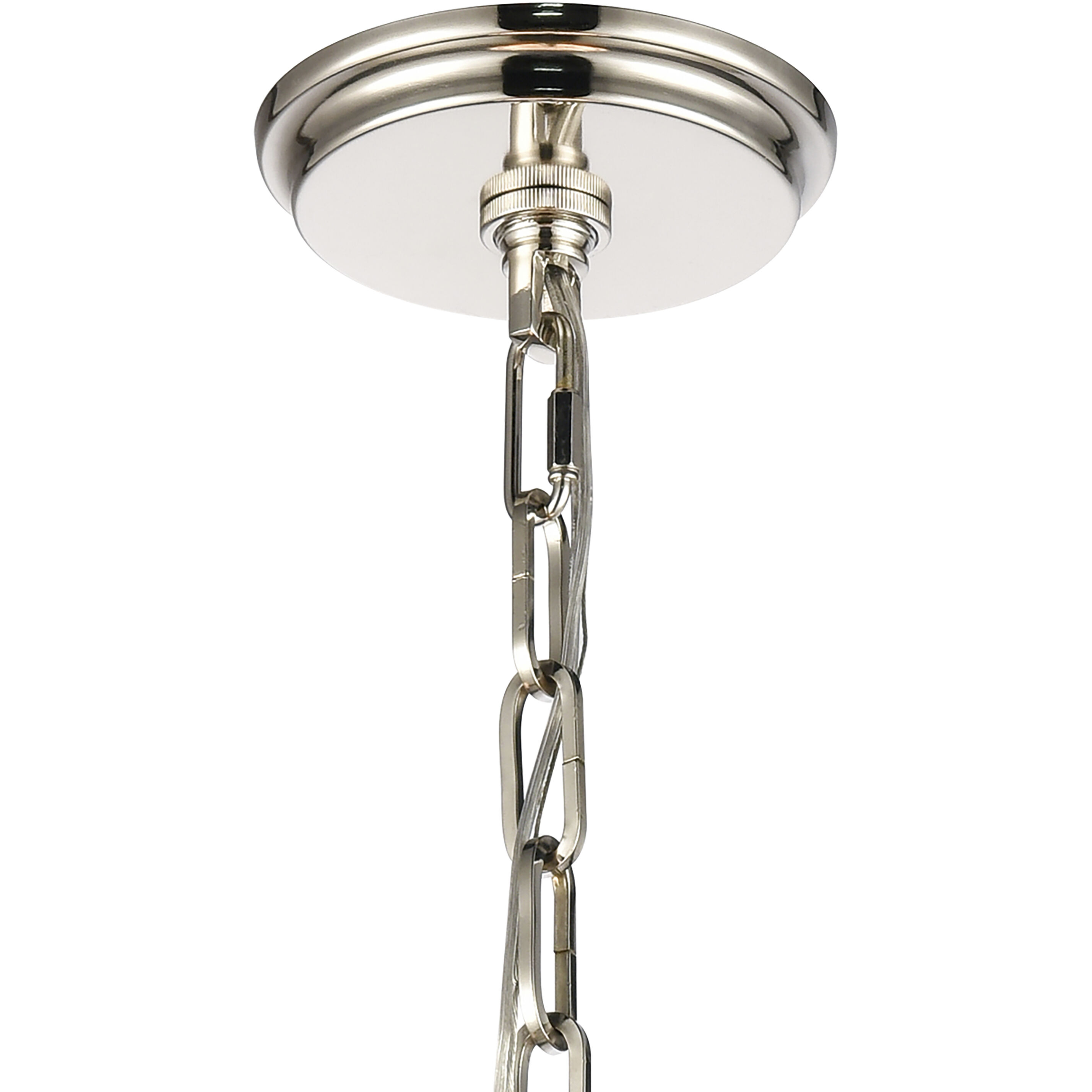 Marin 1 Light 10.5 inch Polished Nickel with Wood Tone Pendant Ceiling Light