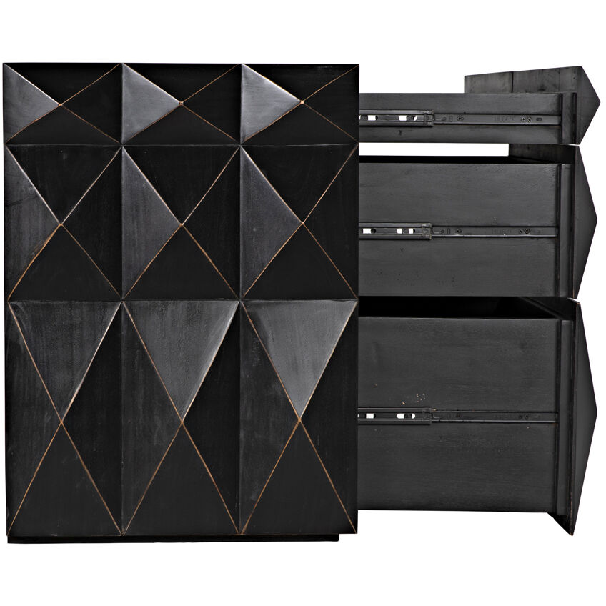 Allegra Hand Rubbed Black Dresser