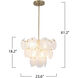 Lily 8 Light 23.58 inch Brushed Brass Chandelier Ceiling Light