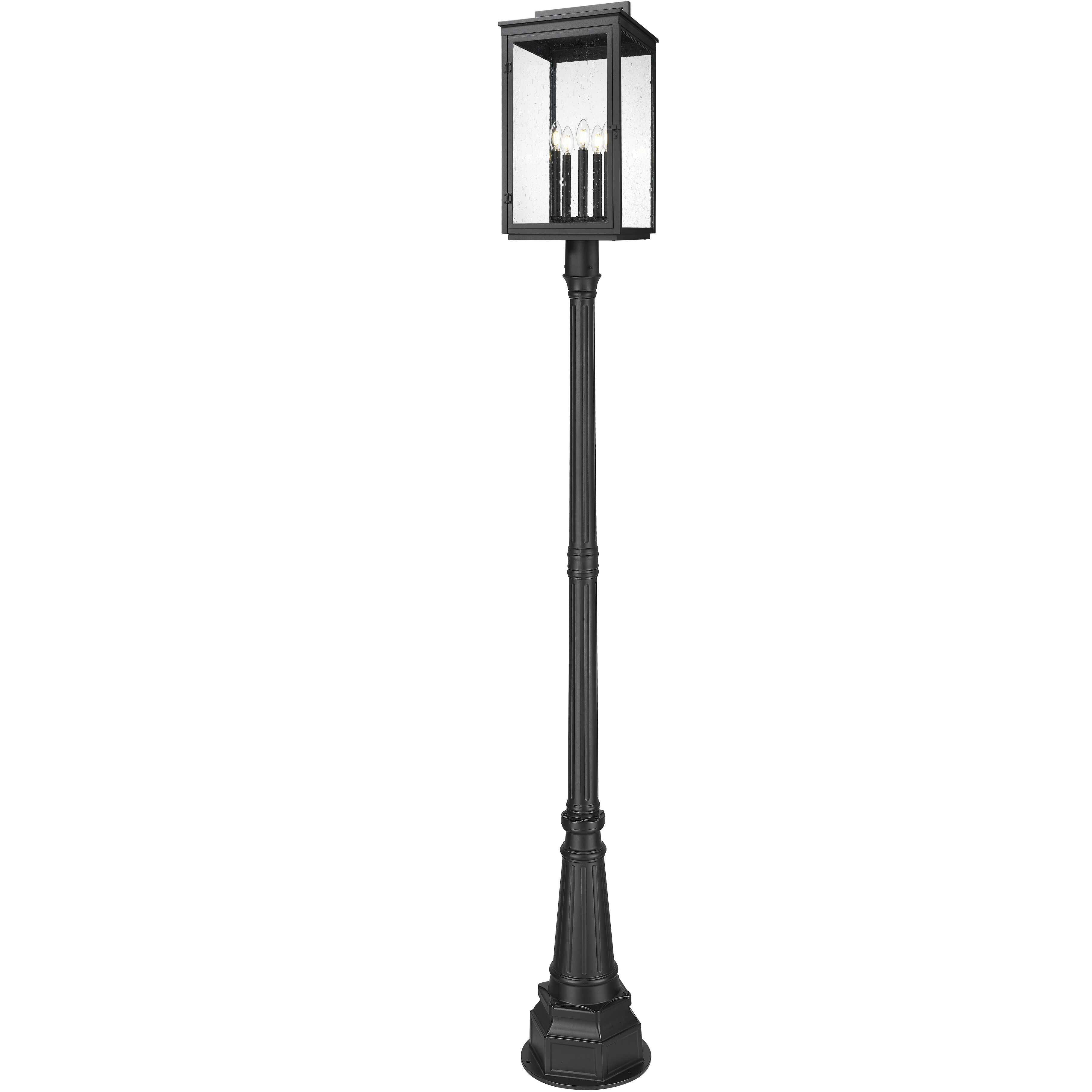Hartwell 5 Light 108.75 inch Sand Black Outdoor Post Mounted Fixture