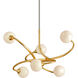 Signature 6 Light 29 inch Gold Leaf Chandelier Ceiling Light