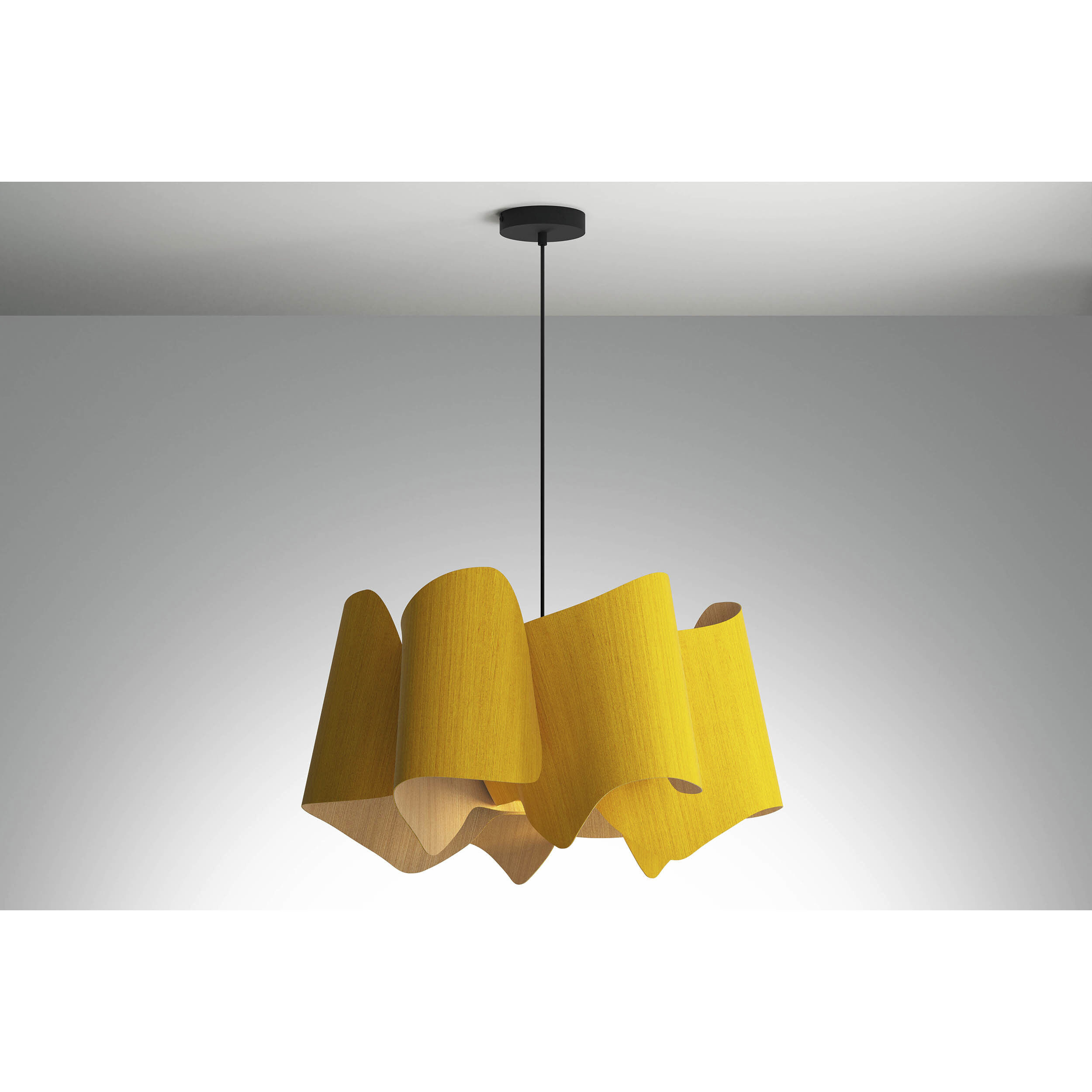 Camila 1 Light 26.4 inch Yellow Pendant Ceiling Light in Yellow/Ash, WEP Collection