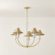 Twila 5 Light 30.25 inch Vintage Gold Leaf Chandelier Ceiling Light
